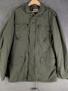 Alpha Industries Jacket Mens Large Olive Green M-64 Field Army Military Zip